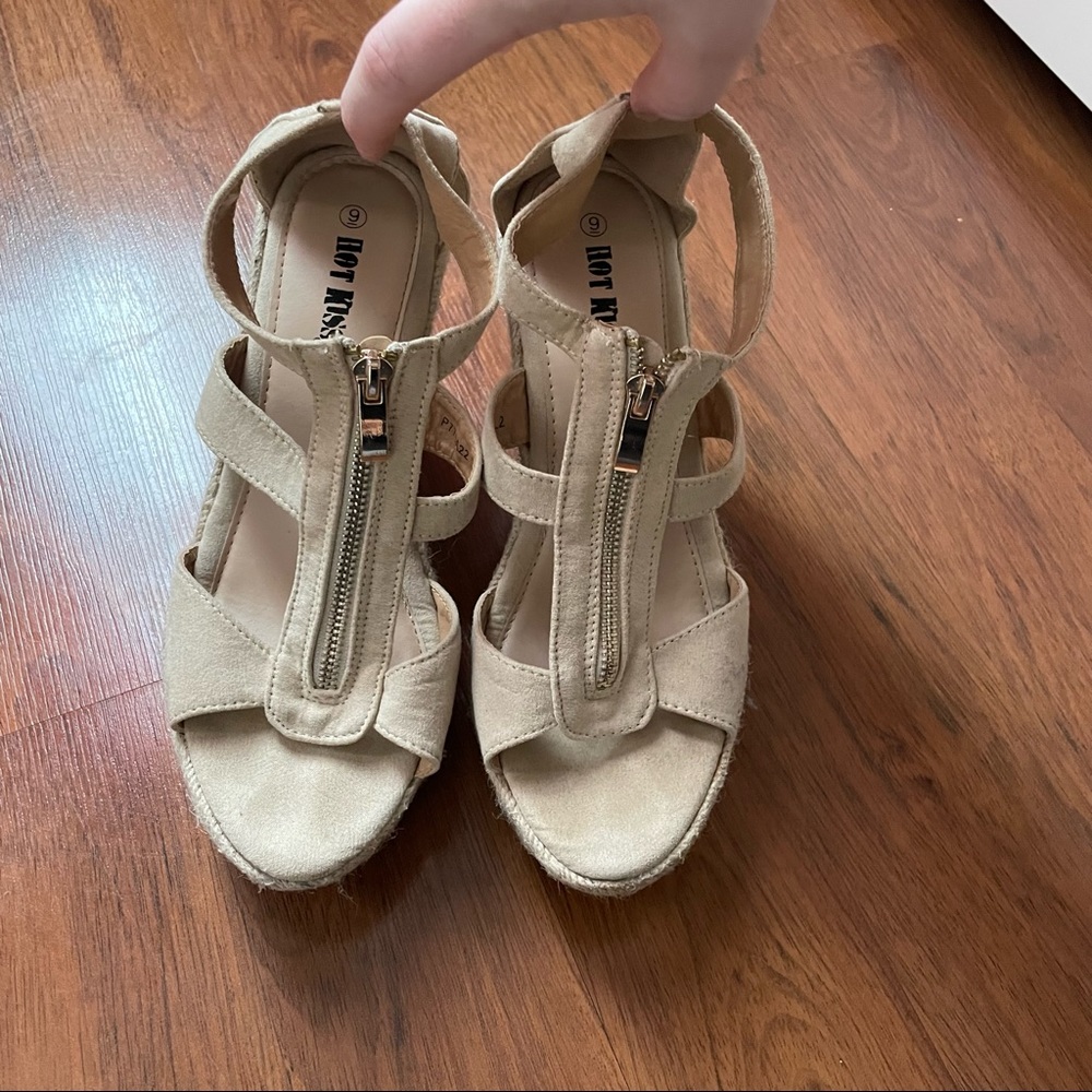 Beautiful nude wedges